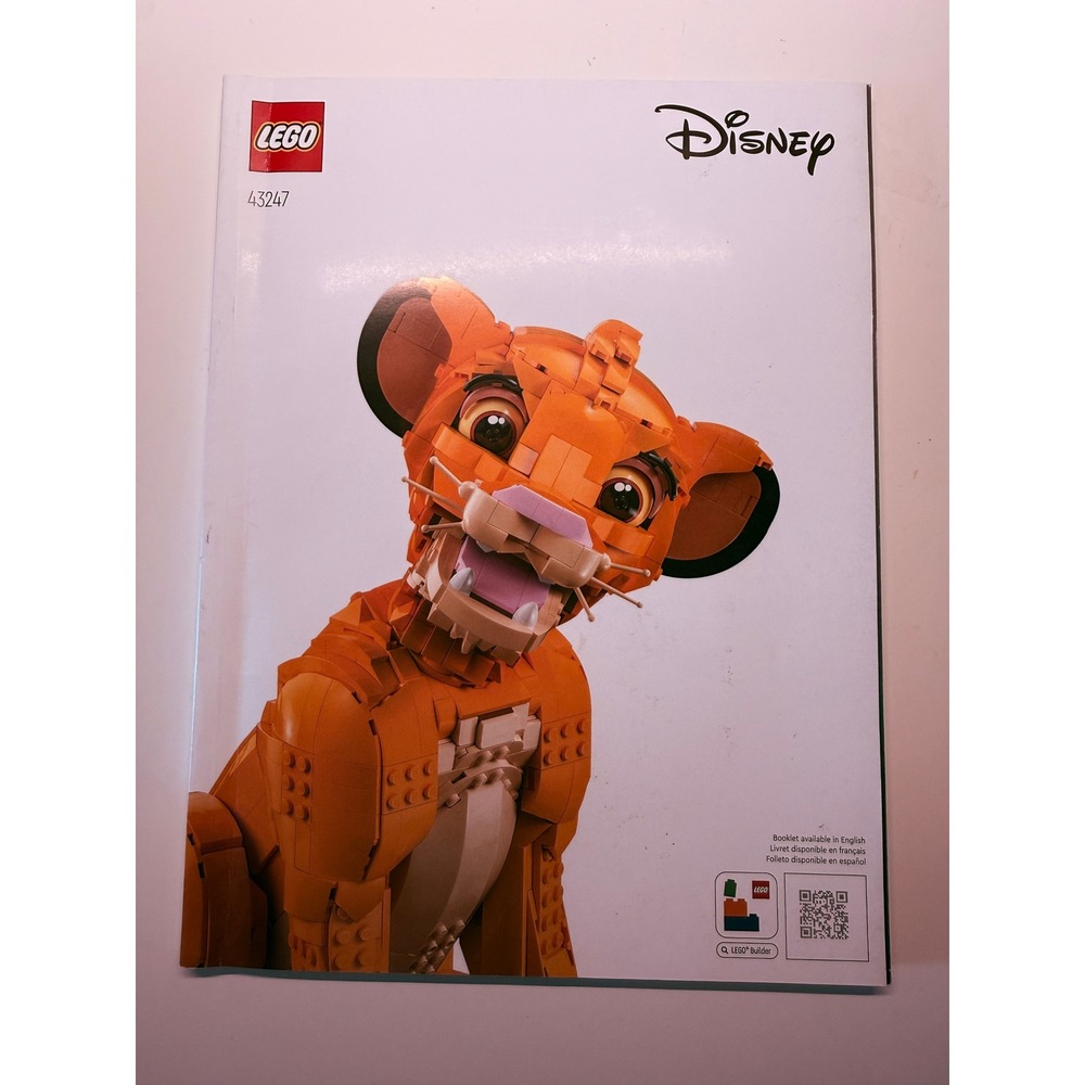 LEGO Disney Young Simba the Lion King 43247 Instruction Manual Only 2024